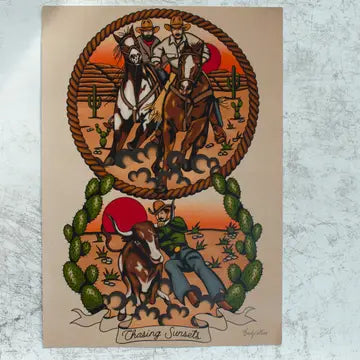 Chasing Sunsets Art Print