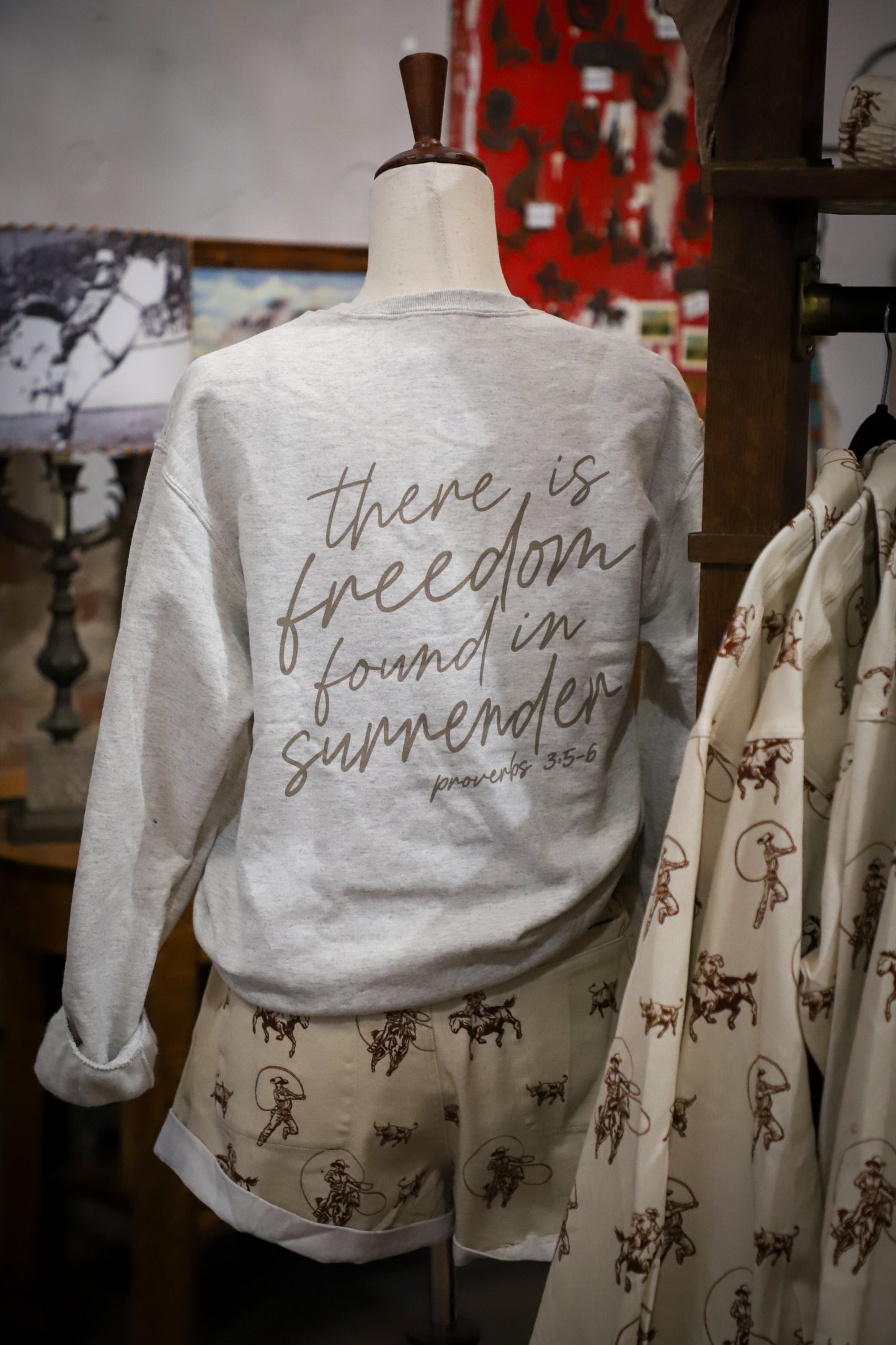 Freedom in surrender pullover