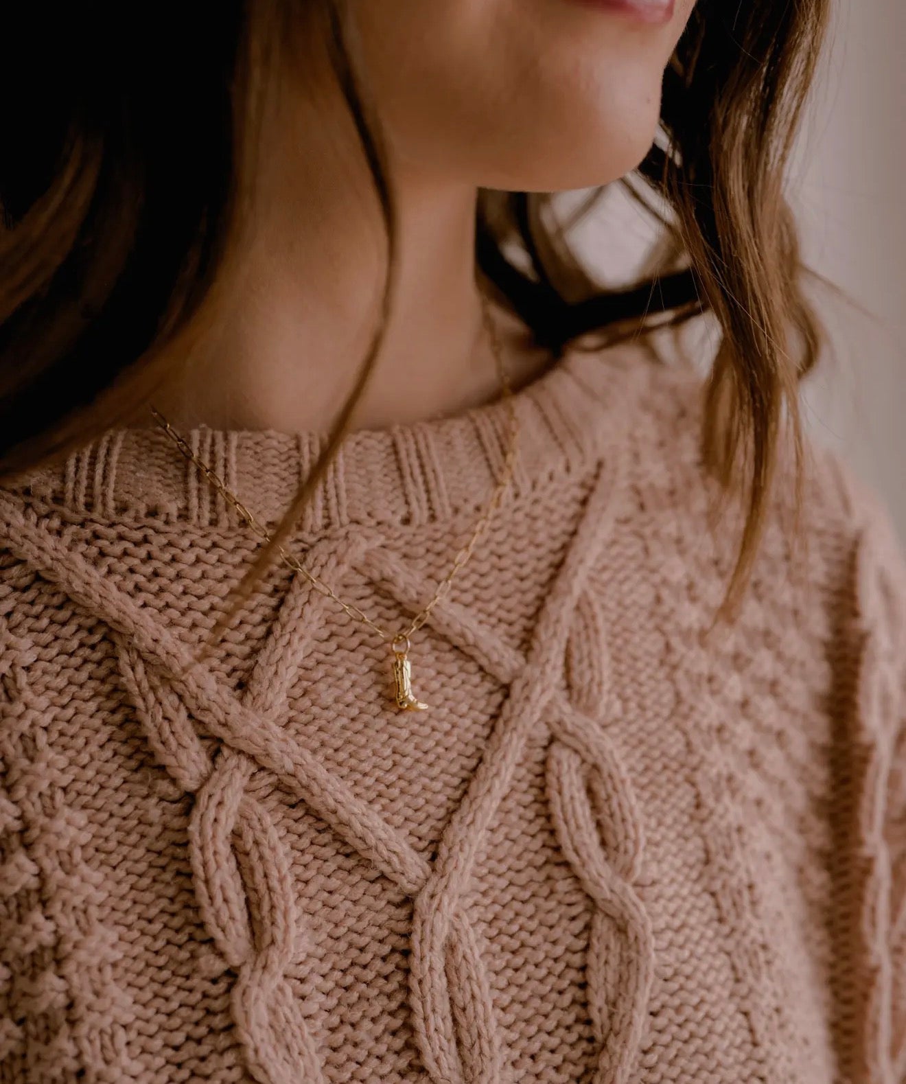 Walk by faith charm necklace