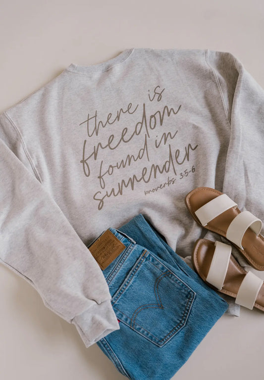 Freedom in surrender pullover