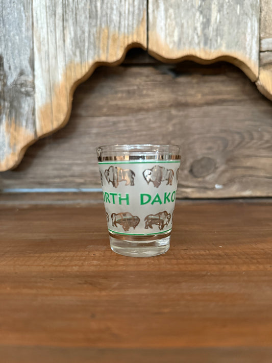 North Dakota Buffalo Shot Glass