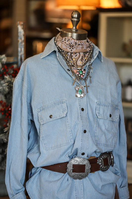 Oversized Pinstripe Button down