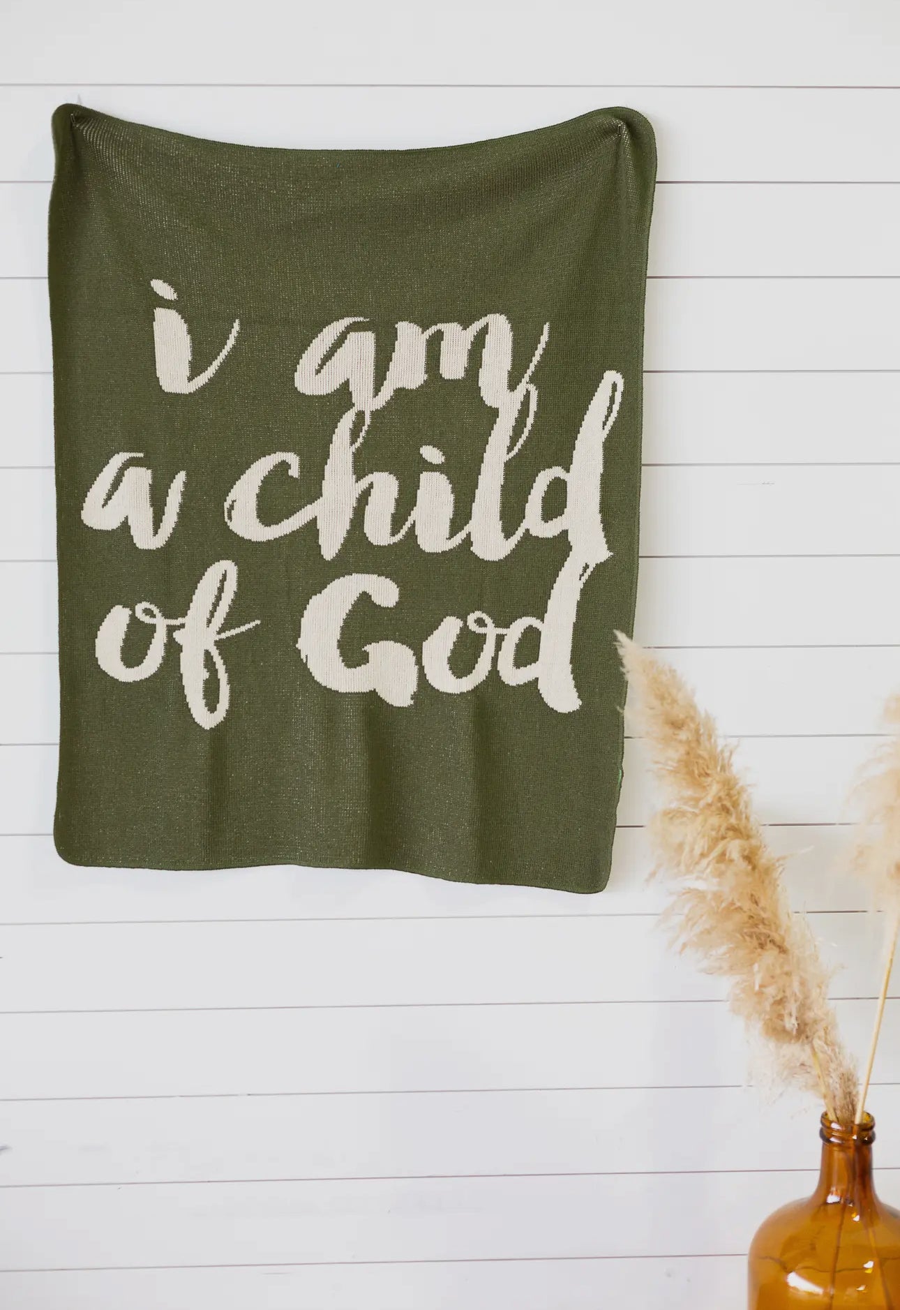 MADE IN THE USA I am a child of God baby blanket