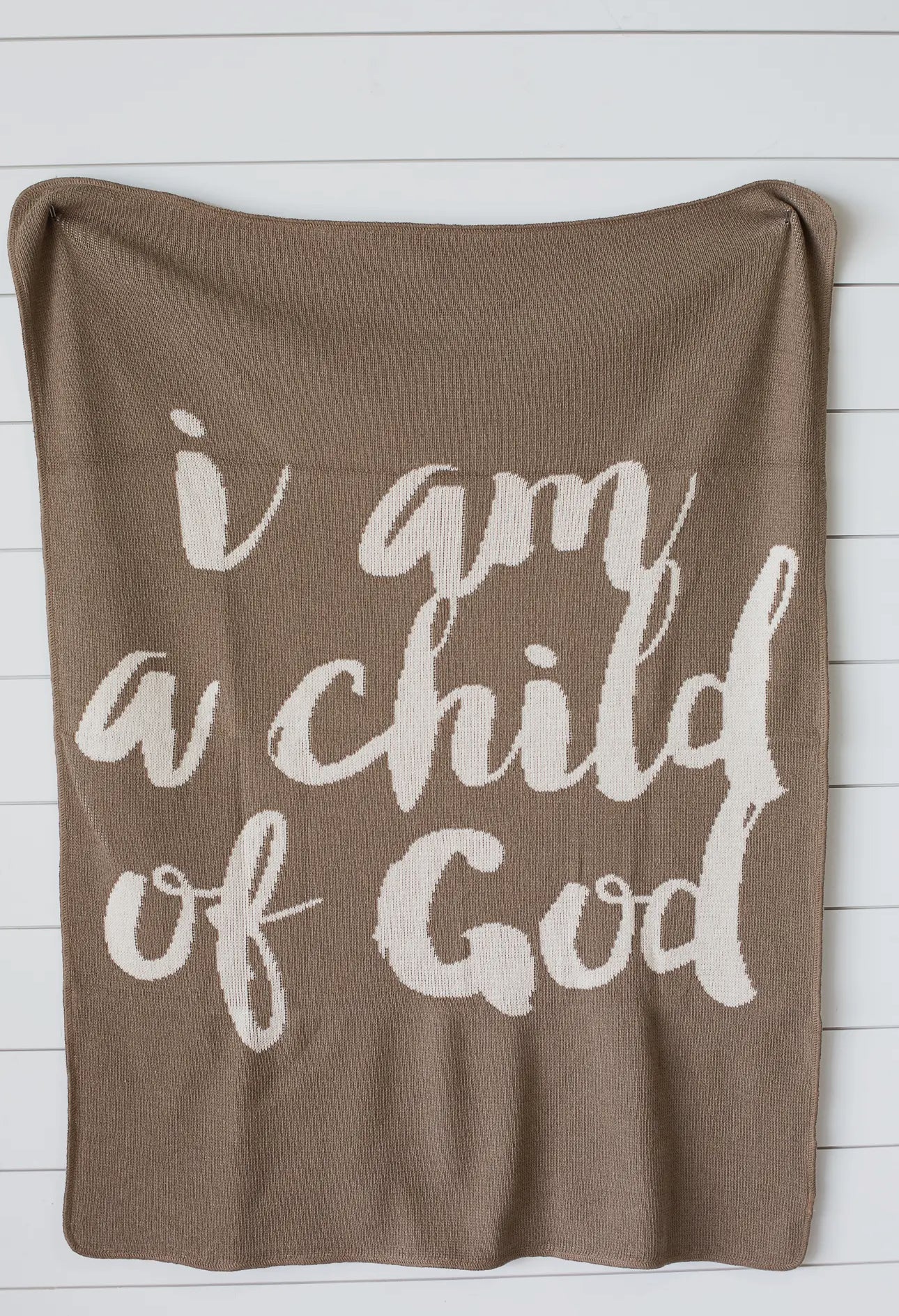 MADE IN THE USA I am a child of God baby blanket