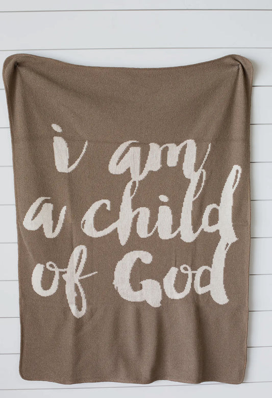 MADE IN THE USA I am a child of God baby blanket
