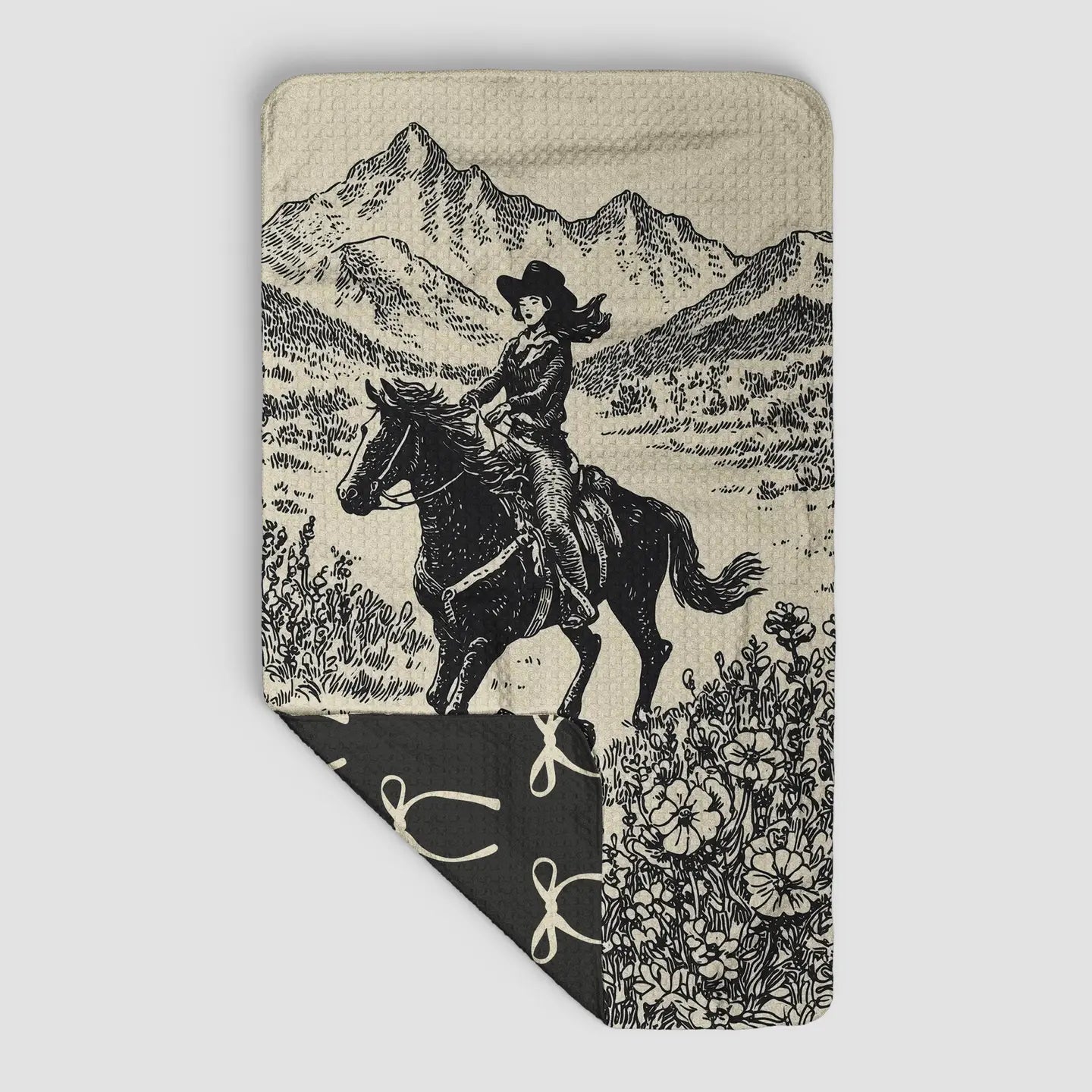 Meadow Cowgirl towel & dish cloth