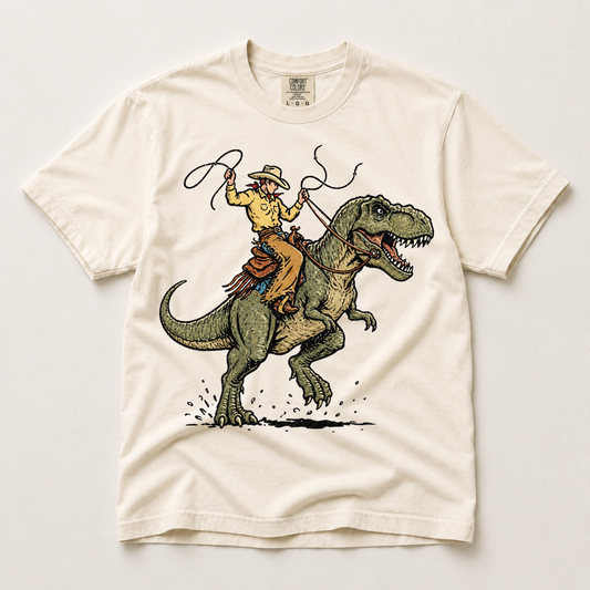 Dinosaur Rodeo tee