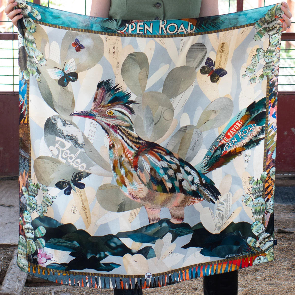Indigo Morning silk scarf