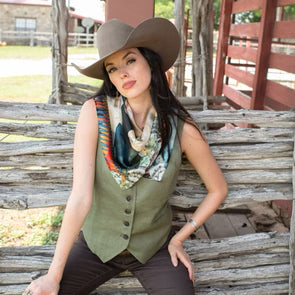 Indigo Morning silk scarf