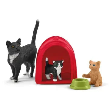 Playtime For Cute Cats Farm Figurine Toys Play Set