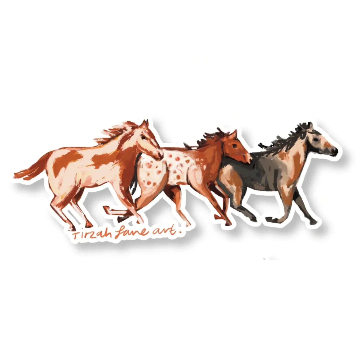 Wild Horse Mustangs Western Cowgirl Matte Sticker
