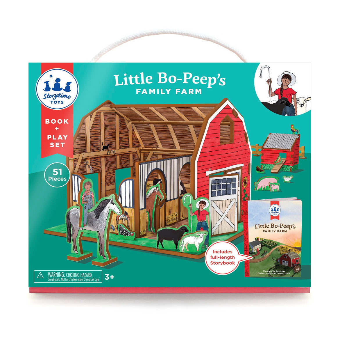 Little Bo Peep's Family Farm Book and Play set